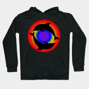 Rainbow Dolphins Hoodie